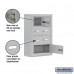 Salsbury Cell Phone Storage Locker - 4 Door High Unit (5 Inch Deep Compartments) - 6 A Doors and 1 B Door - steel - Surface Mounted - Master Keyed Locks